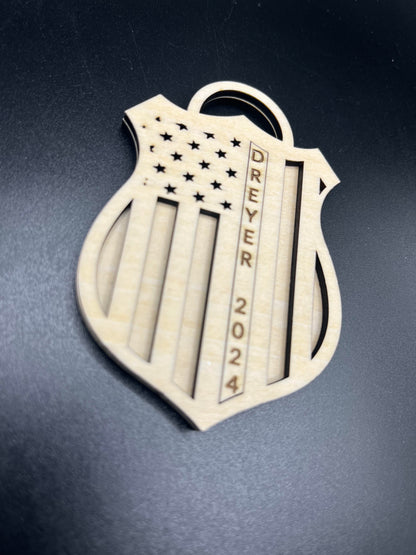 First Responder Wooden Ornament