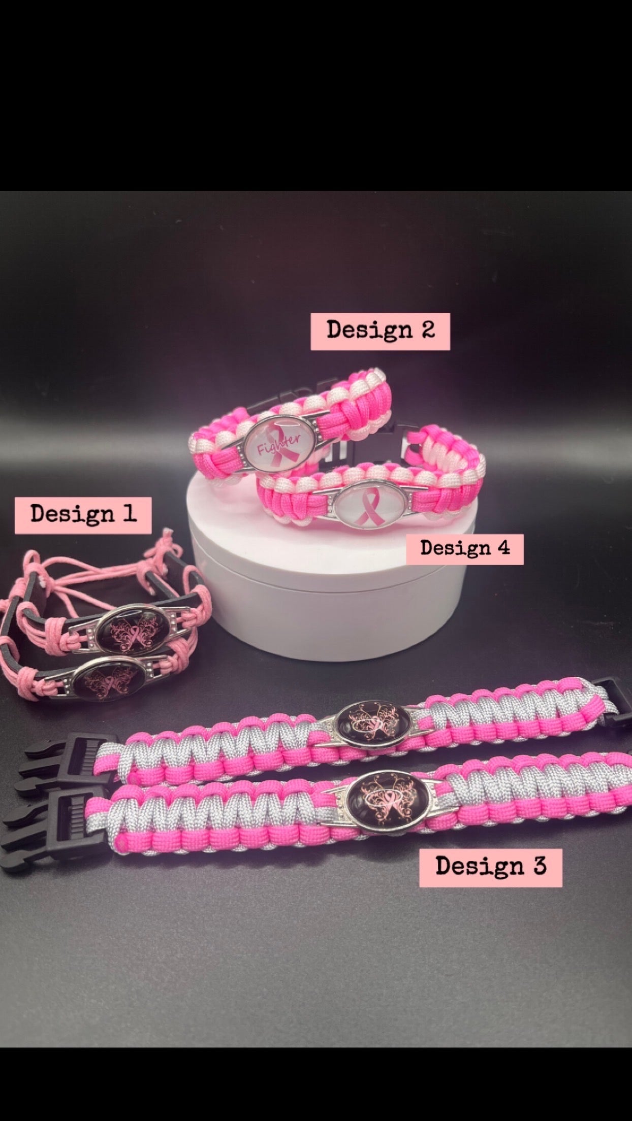 Breast Cancer Paracord Bracelet