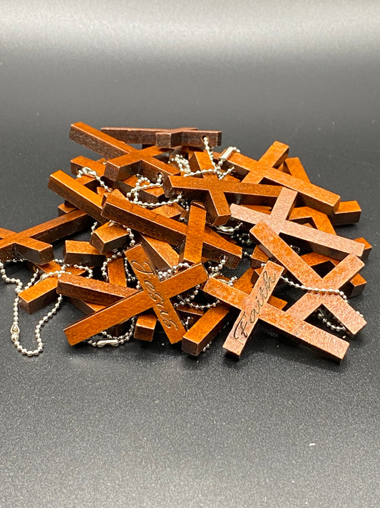 Mini Wooden Cross Pendant