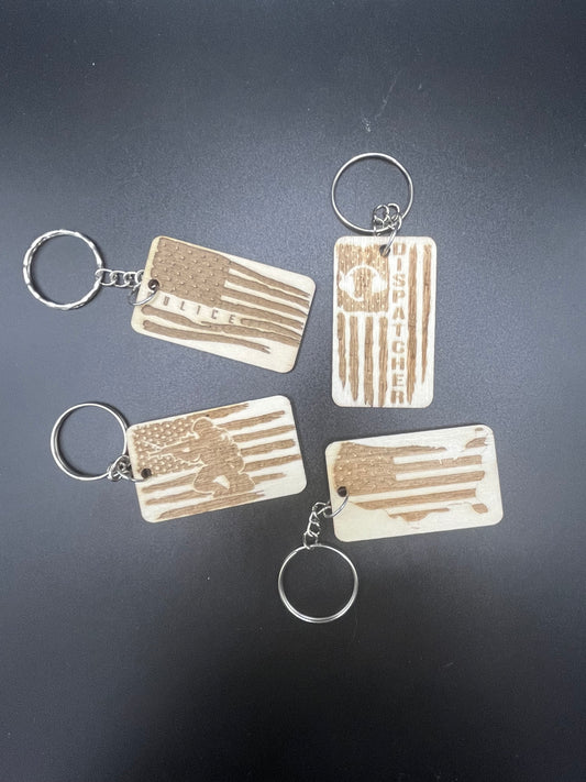 Keychain Wooden Rectangle