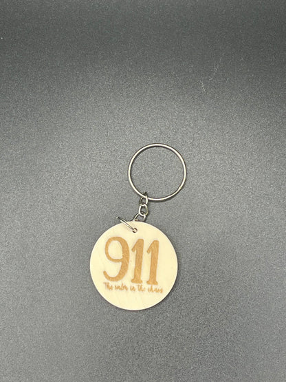 Keychain Wooden Round