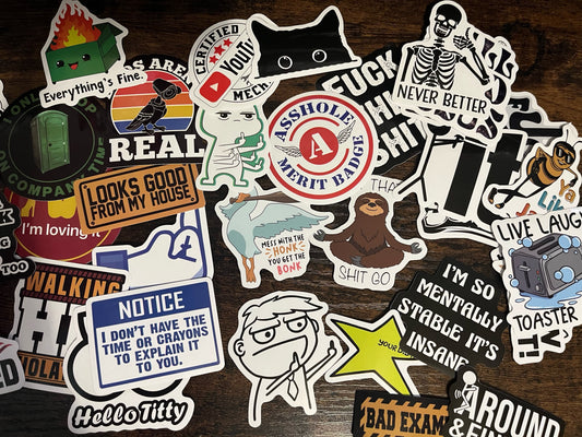 Mystery Adult Humor Sticker Pack