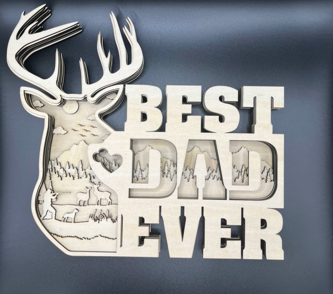 Best Dad Multi-Layer Wood Art