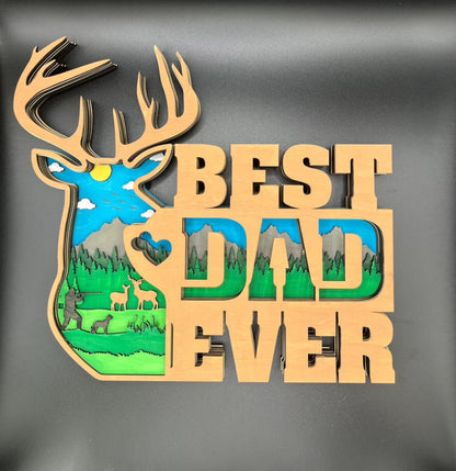 Best Dad Multi-Layer Wood Art